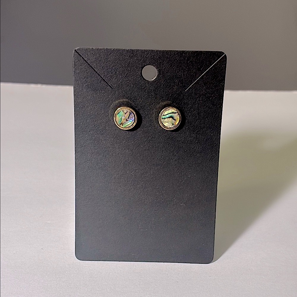 ✨🌿Multicolor Holographic Circle Stud Earrings